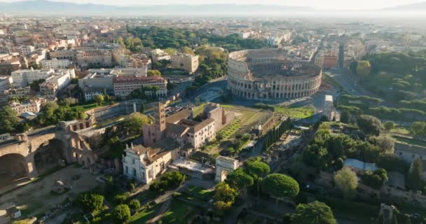 Dessus Ancienne Ville Visite Aérienne Des Merveilles Historiques Italys Palatine — Video