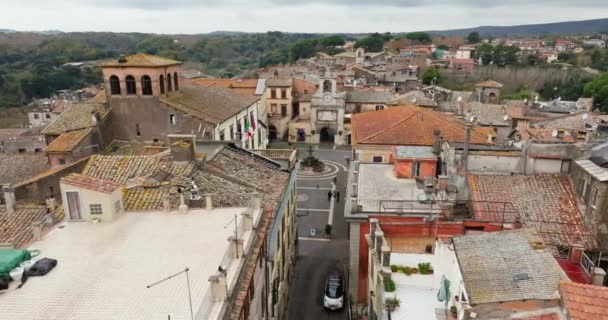Symphony Sutri Aerial Panoramas Iluminating Timeless Beauty Ancient Streets Cathedrals — Vídeo de Stock