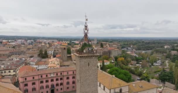 维泰博空中冒险 捕捉意大利古代城市风景的质感与浪漫 高质量的4K镜头 — 图库视频影像