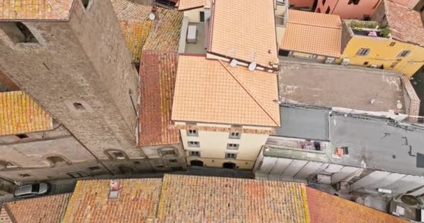 Viterbo Leleplezte Légi Pillantások Régi Történelmi Mediterrán Városképekre Kiváló Minőségű — Stock videók