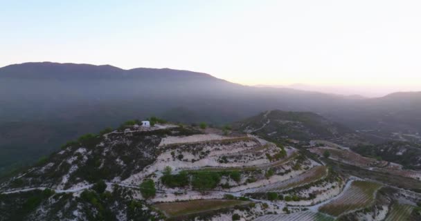 Mountain Winery Sundown Exploration Aérienne Coucher Soleil Vinification Dans Les — Video