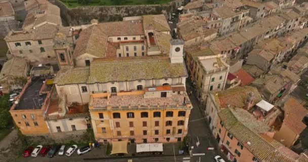 Skyline Serenity Aerial Exploration Bracciano Włochy Zahipnotyzowana Panorama Miasta Historycznymi — Wideo stockowe