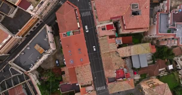 Touristische Eleganz Luftaufnahme Von Bracciano Italien Stadtbild See Mit Historischem — Stockvideo