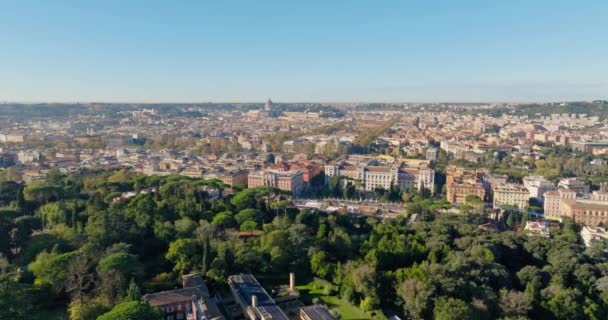 Okouzlující Krajina Města Letecké Pohledy Římany Okouzlující Ulice Historické Čtvrti — Stock video