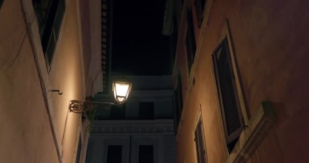 Roma Notturna Catturare Bellezza Delle Strade Illuminate Dei Monumenti Iconici — Video Stock