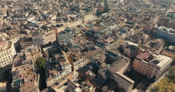 Vista Aérea Del Paisaje Urbano Desde Roma Italia Una Vista — Vídeos de Stock