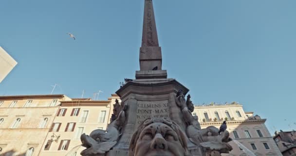 Romes City Charm Een Visuele Tour Van Pantheon Square Oude — Stockvideo