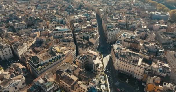 Ein Blick Aus Der Vogelperspektive Auf Rom Die Schönheit Urbaner — Stockvideo