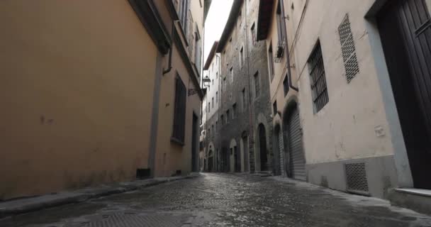 Förtrollande Arkitektonisk Odyssey Romantiska Helgpromenader Genom Historiska Gatorna Florences Centrum — Stockvideo
