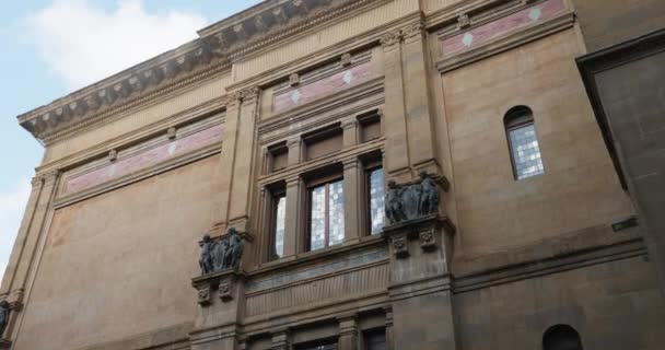 Architectural Time Capsule Het Verkennen Van Historische Gebouwen Florences Toeristische — Stockvideo