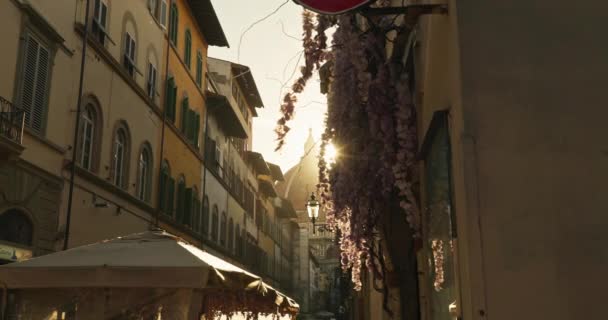 Het Hart Van Europa Wandel Ontspannen Door Florences Historic Streets — Stockvideo