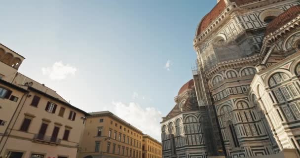 Fachada Basílica Santa Maria Del Fiore Florença Itália Bela Arquitetura — Vídeo de Stock