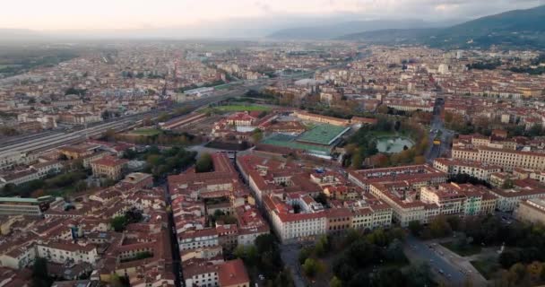 Het Ontsluiten Van Florences Secrets Comprehensive Aerial Odyssey Toeristische Straten — Stockvideo