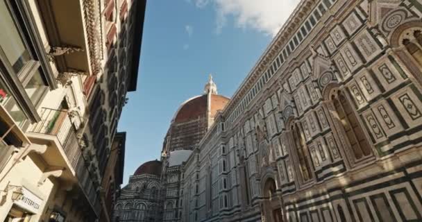 Die Fassade Der Basilika Santa Maria Del Fiore Florenz Italien — Stockvideo