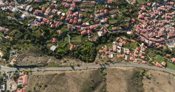 Αεροφωτογραφία Κακοπετριά Κυπριακό Αστικό Τοπίο Όμορφο Τοπίο Από Μια Πανοραμική — Αρχείο Βίντεο