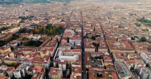 Symphony Architecture Aerial Views Capturing Florences Romantic Streets Historic Tourist — стоковое видео
