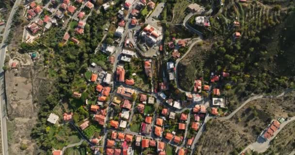 Αεροφωτογραφία Κακοπετριά Κυπριακό Αστικό Τοπίο Legdmark Τοπίο Πουλιά Μάτι Άποψη — Αρχείο Βίντεο