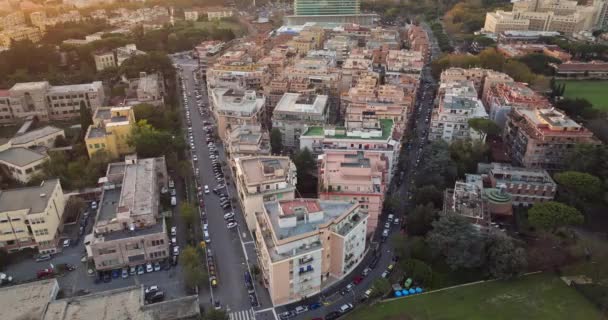 Vue Aérienne Paysage Urbain Rome Italie Beau Paysage Urbain Zones — Video