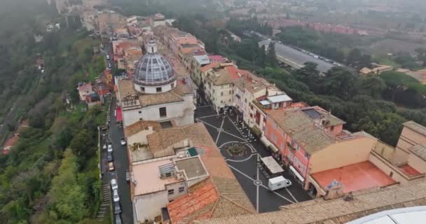 Αεροφωτογραφία Του Castel Gandolfo Της Κατοικίας Του Πάπα Κοντά Στη — Αρχείο Βίντεο