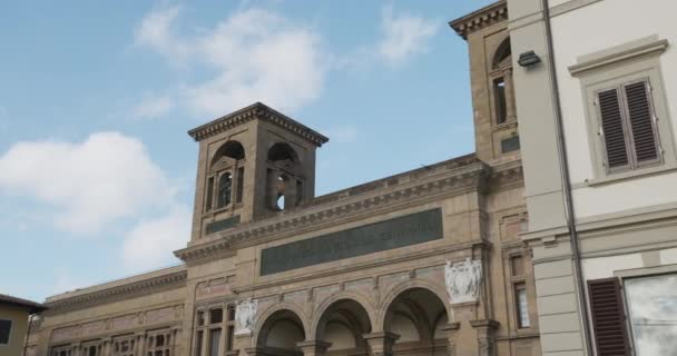 Historic Elegance Tourrists Walkthrough Florences Architectural Treasures European Cities Высококачественные — стоковое видео