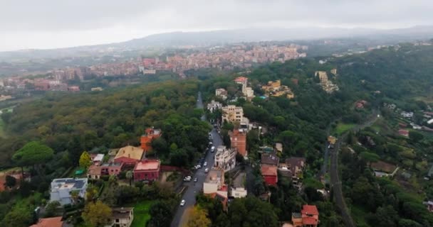 Drones Eye View Exploring Castel Gandolfo Lake Albano Its Italy — Vídeos de Stock