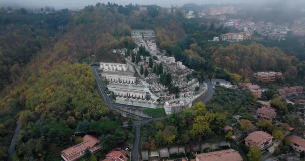 Sinfonia Aérea Rocca Papa Itália Revealing Architectural Marvels Natural Grandeur — Vídeo de Stock