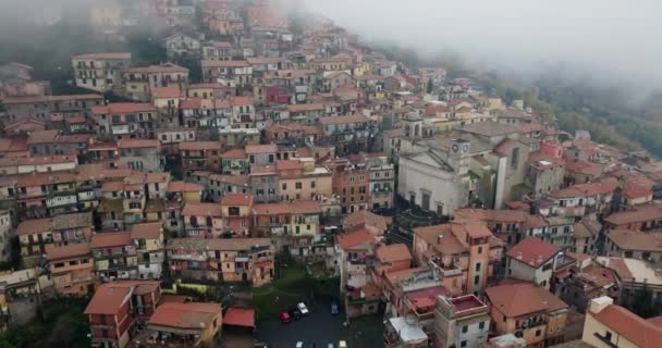Luchtverkenning Van Rocca Papa Italië Boeiende Stedelijke Natuurlijke Landschappen Europese — Stockvideo