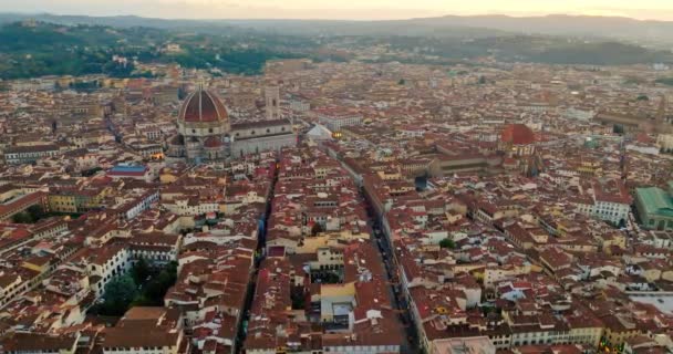Vista Aérea Santa Maria Del Fiore Basilica Florença Itália Arquitetura — Vídeo de Stock
