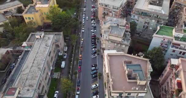 Luftaufnahme Der Stadtlandschaft Von Rom Italien Ein Blick Auf Die — Stockvideo