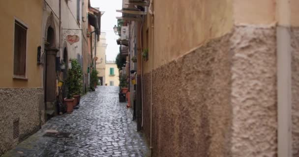 Fedezze Fel Italys Charming Village Life Virágokkal Teli Utcák Építészet — Stock videók
