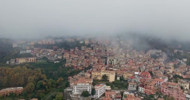Rocca Papa Avslöjade Flygperspektiv Italiens Urban Gem Inbäddat Naturlig Skönhet — Stockvideo