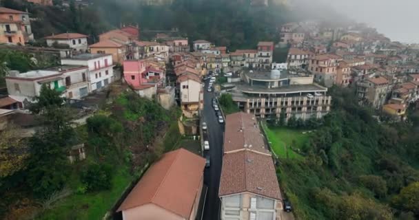 Über Den Wolken Luftaufnahmen Von Rocca Papa Italien Die Stadtlandschaft — Stockvideo