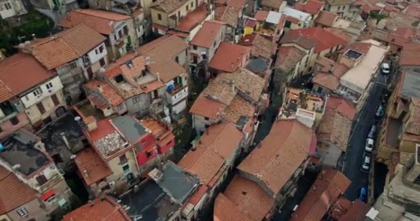 Discovering Italys Urban Gem Aerial Views Rocca Papas Történelmi Építészet — Stock videók