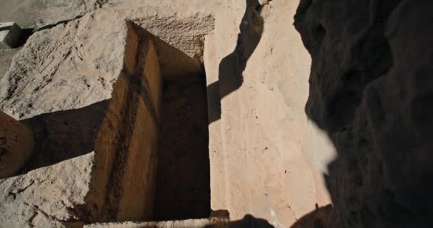 Гробница Царя Древних Руин Пафосе Кипре Древние Греческие Гробницы Туристические — стоковое видео