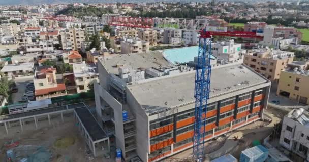 Widok Lotu Ptaka Pejzaż Miasta Pathos Cyprus Budowa Rozwój Miasta Filmiki Stockowe bez tantiem