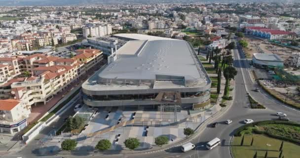 Widok Lotu Ptaka Miasto Pathos Cyprze Miejska Architektura Centrum Handlowego Klip Wideo