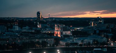 Vilnius 'un gece manzarası