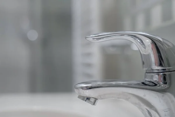 Water Faucet Faucet Running Water Bathroom Sink Modern Clean House — Stockfoto