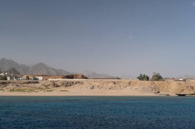 Red Sea in the Gulf of Aqaba, surrounded by the mountains of the Sinai Peninsula, Dahab