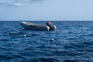 Tourist boat in the Red Sea, near Sharm El, Sheikh.
