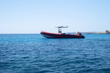 Tourist boat in the Red Sea, near Sharm El, Sheikh.