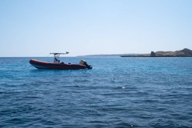 Tourist boat in the Red Sea, near Sharm El, Sheikh.