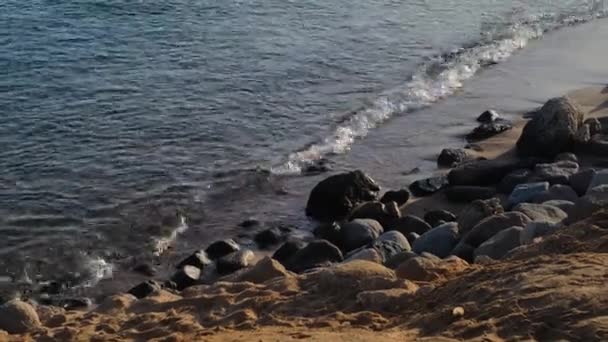 Sea Waves Beach Pebbles Vídeo Estoque Que Contém Belas Imagens — Vídeo de Stock