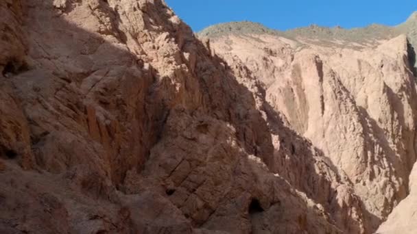 Gorge Rouge Egypte Entre Les Montagnes Vous Pouvez Voir Mer — Video