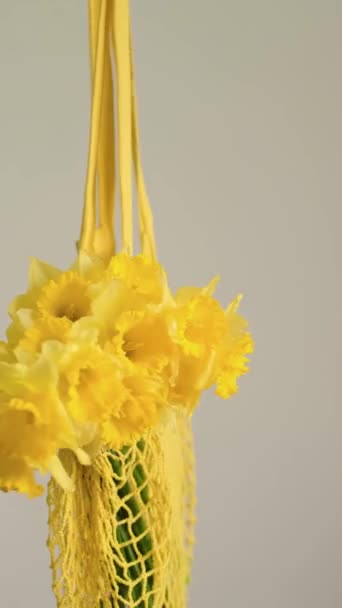Zbliżenie Bukiet Kwiat Torbie Promowanie Kompozycji Kwiatowych Podkreślaj Kno Wie — Wideo stockowe