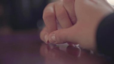 Beautiful hands of people in love. Tenderness and sensitivity