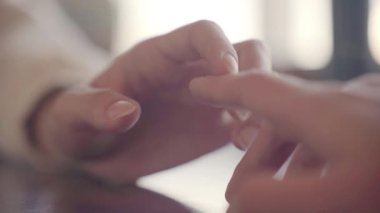 Beautiful hands of people in love. Tenderness and sensitivity