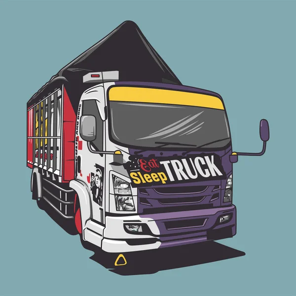 Transporte Camiões Logística Semi Caminhão Entrega Carga — Vetor de Stock