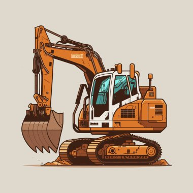 Excavator Construction machine, vector clip art