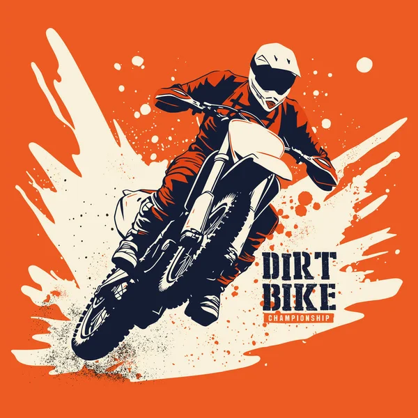 Motocross rider, extreme sport vector illustration